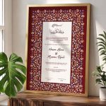 Bespoke Wedding Contract Nikah Frame