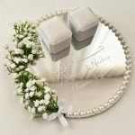 Bismillah Ring Tray with Pearl Border & Floral Accents