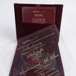 Burgundy Velvet Folio with Custom Monogram & Acrylic Insert