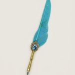 Vintage Style Ocean Blue Dip Pen — Imported